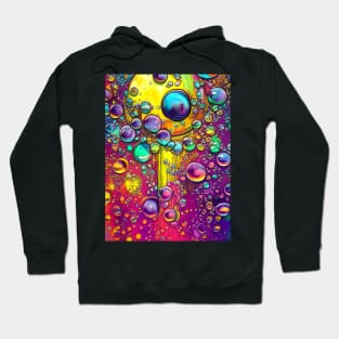 Liquid Rainbow Coloured Bubbles Hoodie